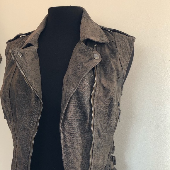 TOPSHOP  Leather Vest - Picture 4 of 6